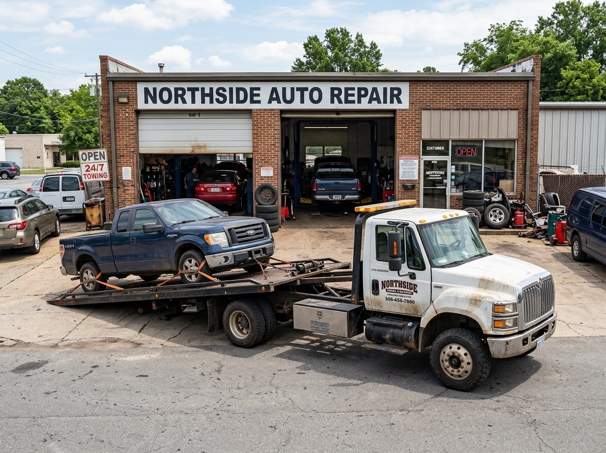 Bohannons Towing Service flatbed tow truck